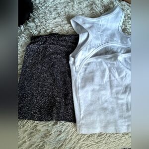 Set Tank Top And Beautiful Sparkling Skirt